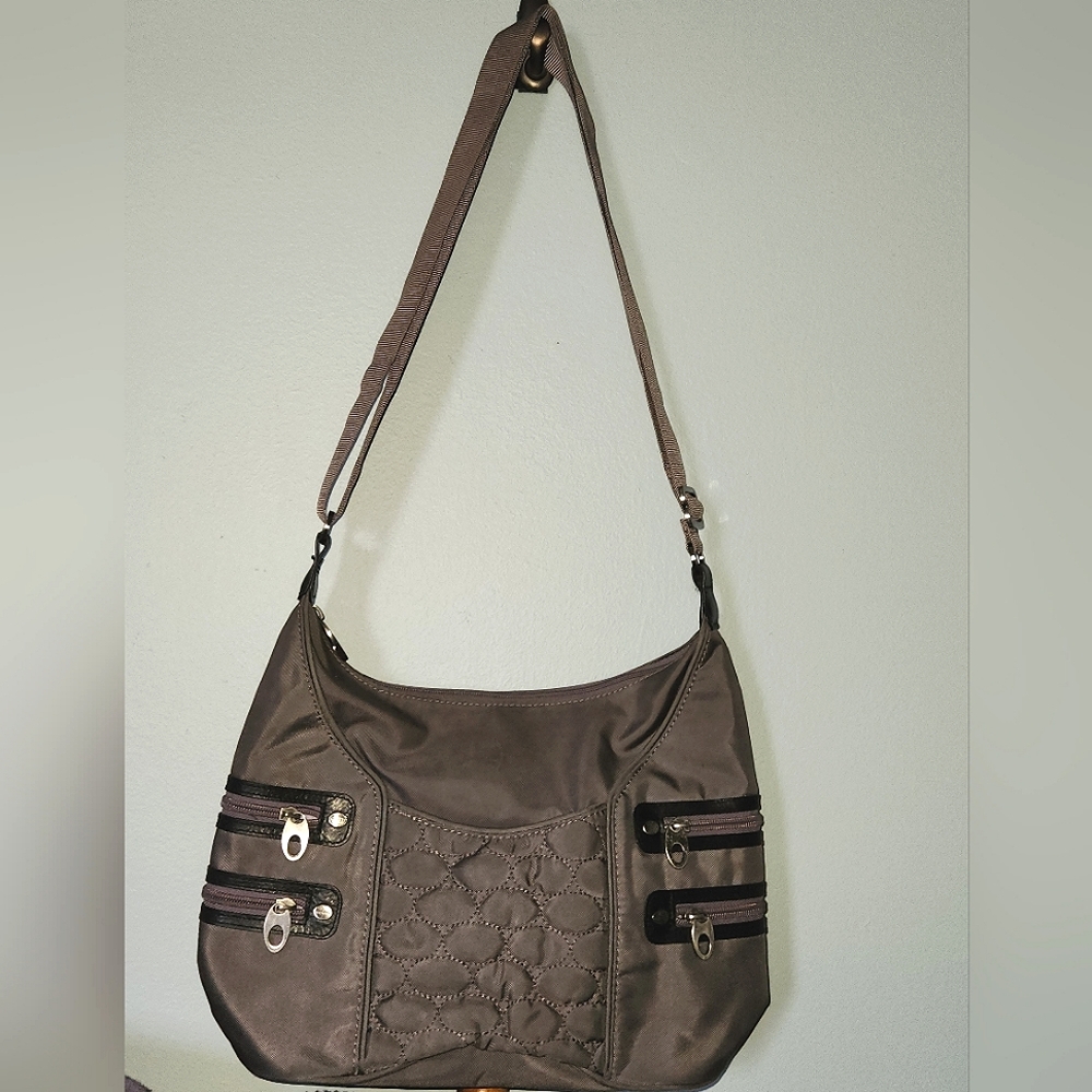 Gray crossbody purse from Mosey